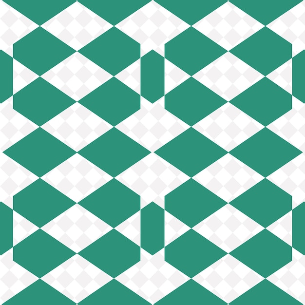 a green and white checkered pattern with a small square in the middle