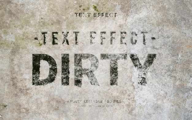 PSD grunge text effect