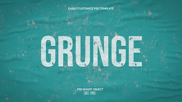 PSD grunge text effect