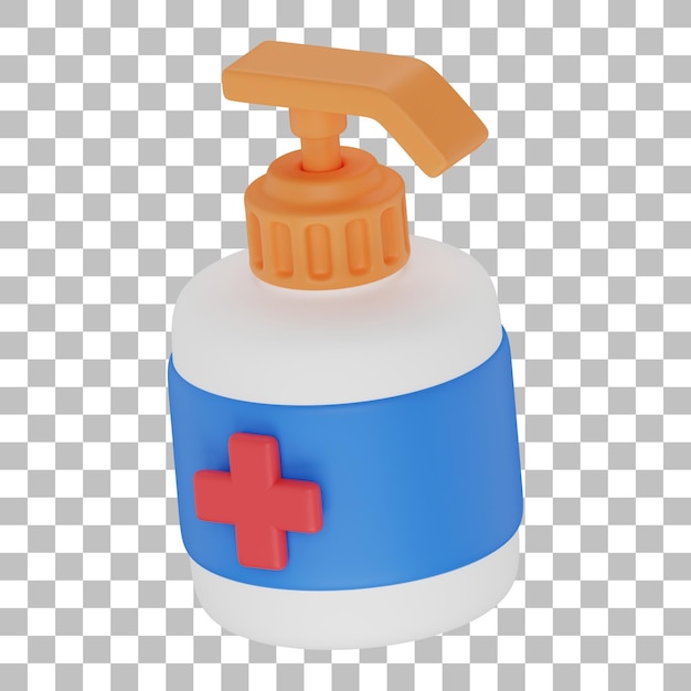 Hand Sanitizer 3D Illustration