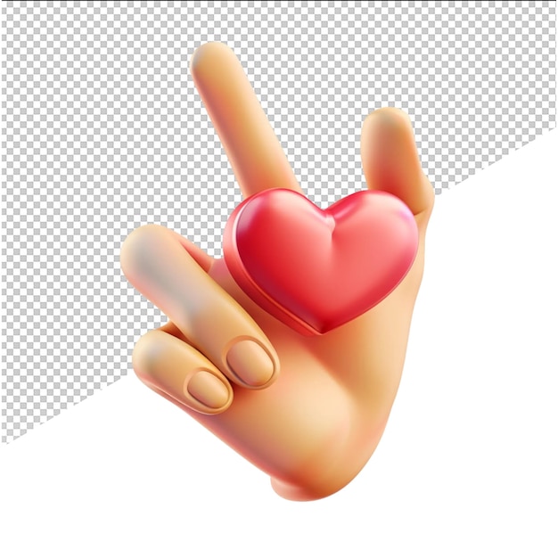 PSD a hand that has a heart in it