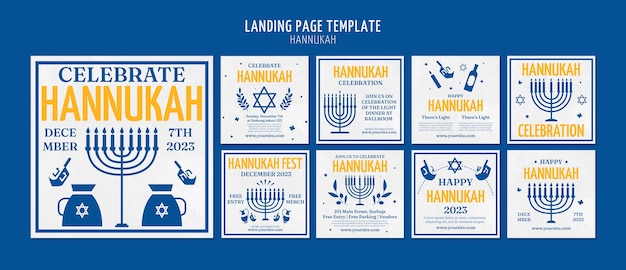 PSD hanukkah celebration  instagram posts