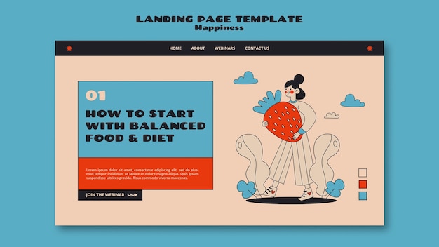 PSD happiness webinar landing page