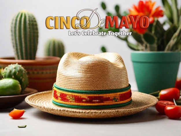 Happy cinco de mayo celebration poster with editable text