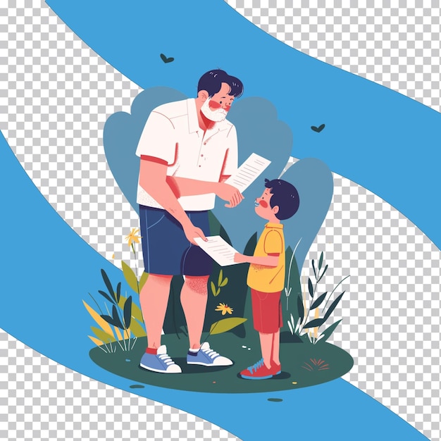 Happy Fathers Day isolated on transparent Background