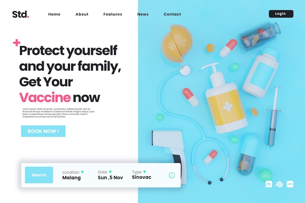 Health care landing page