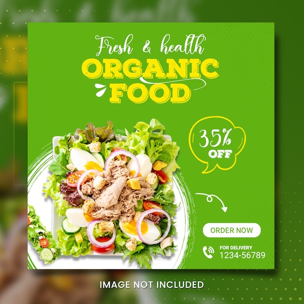 Health Organic Food Social Media Design