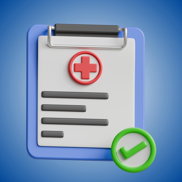 PSD health report 3d icons