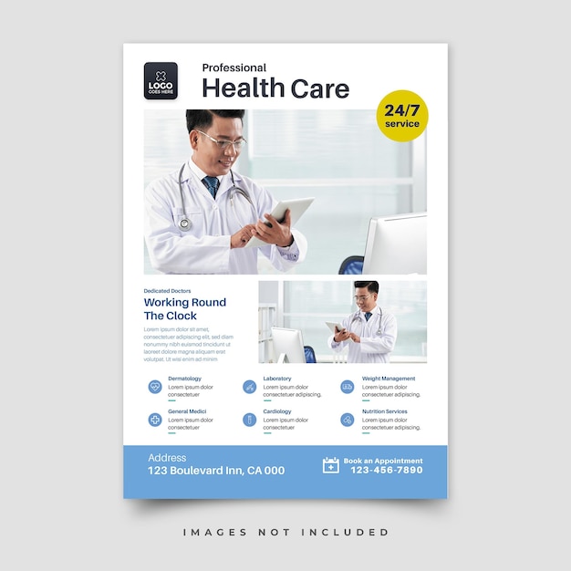 PSD healthcare medical flyer template