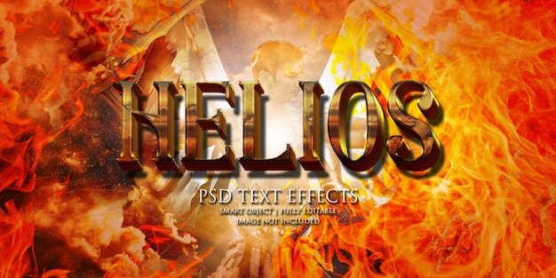 PSD helios text effect