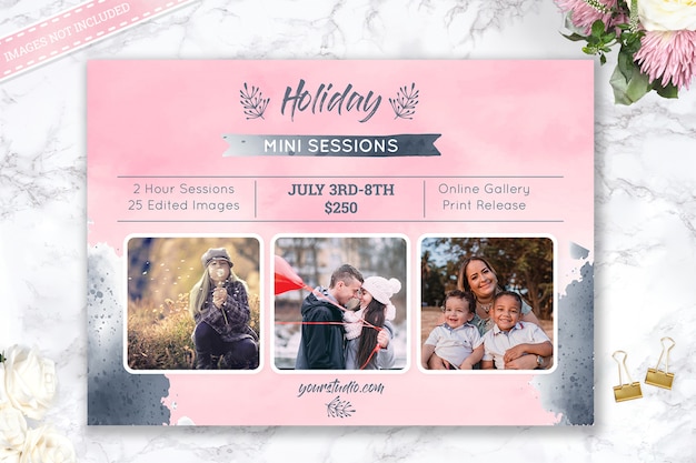 Holiday Mini Session Photography Template