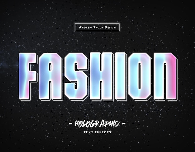 PSD holochrome text effects