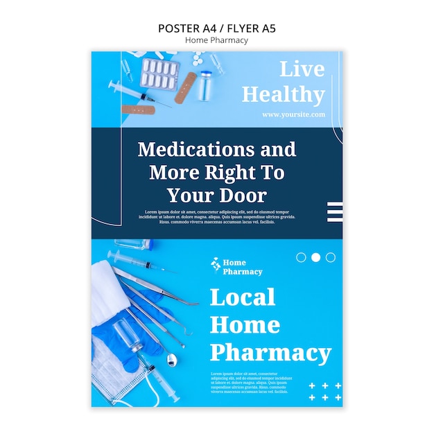 Home pharmacy template design