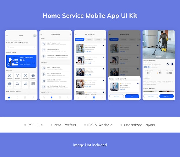 Home Service Mobile App UI Kit