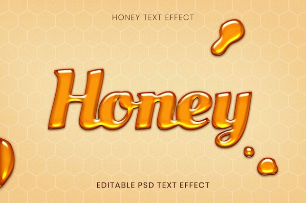 PSD honey editable psd text effect