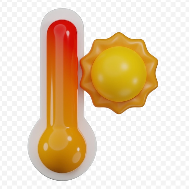 PSD hot temperature 3d rendering illustration