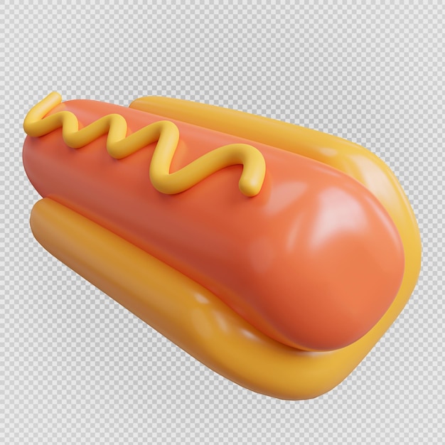 Hotdog fast food 3d