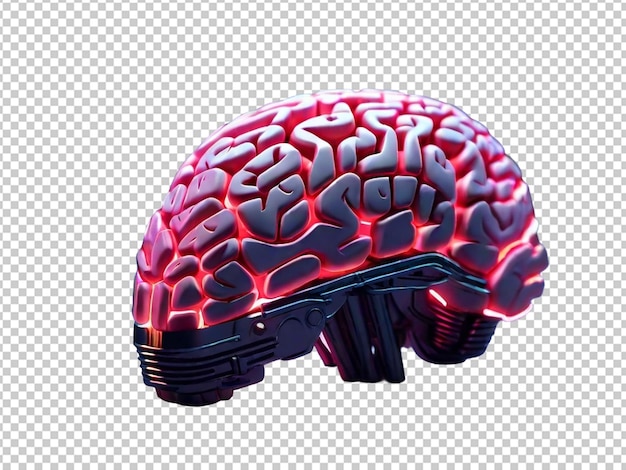 Human Brain Made by Neon Glow light