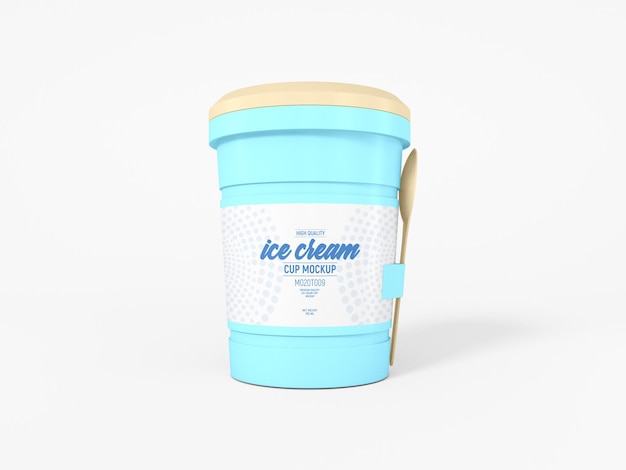 Ice Cream Cup Packaging Mockup