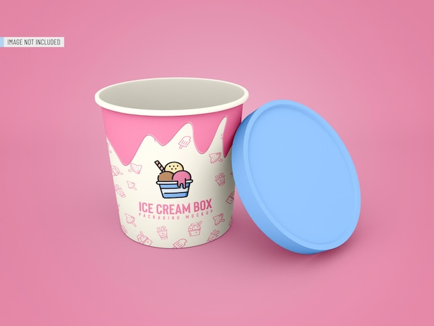 Ice cream jar packaging mockup