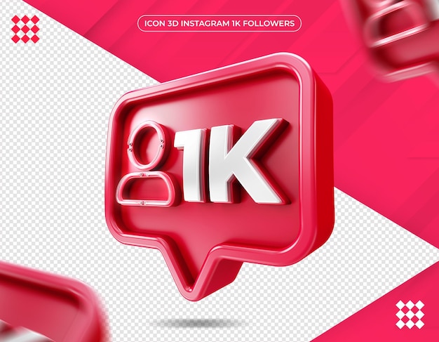 Icon 3D Instagram 1K Isolated