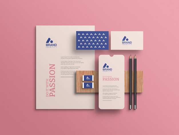 Identity branding stationery mockup