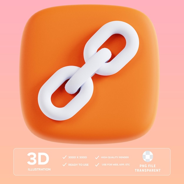 PSD ilustracja 3d łącza psd