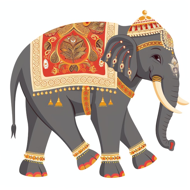 indian elephant indian illustration