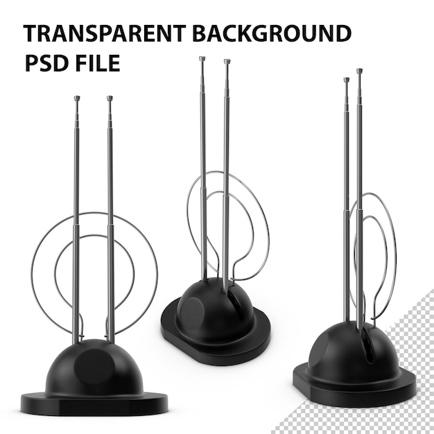 PSD indoor tv dual loop rabbit ears antenna png