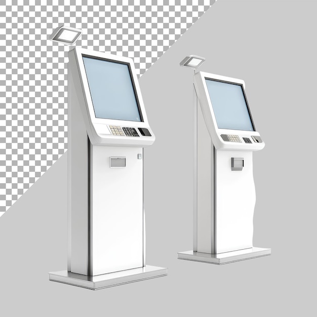 PSD information kiosks on transparent background