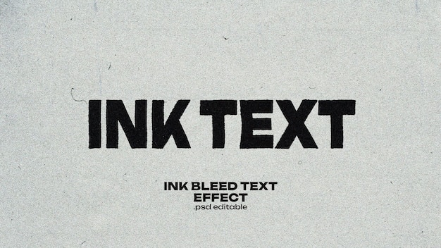 PSD ink bleed text effect