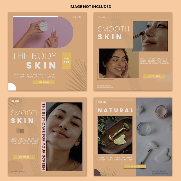 PSD instagram beauty post templates