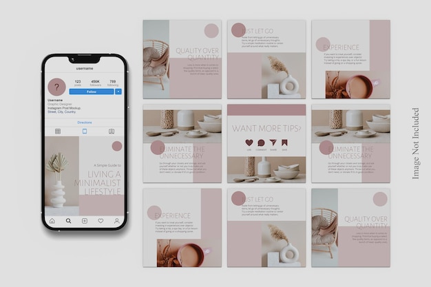 PSD instagram post mockup design