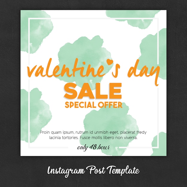 PSD instagram post templates for valentine’s day