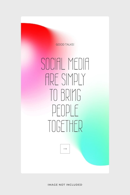 PSD instagram stories template with gradient effect psd design