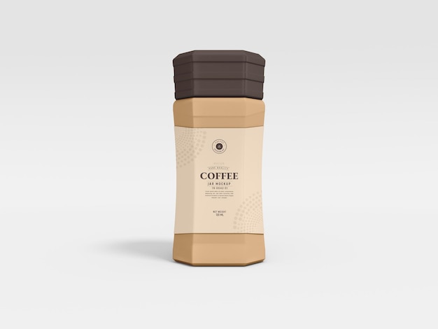 Instant Coffee Jar Packaging Mockup