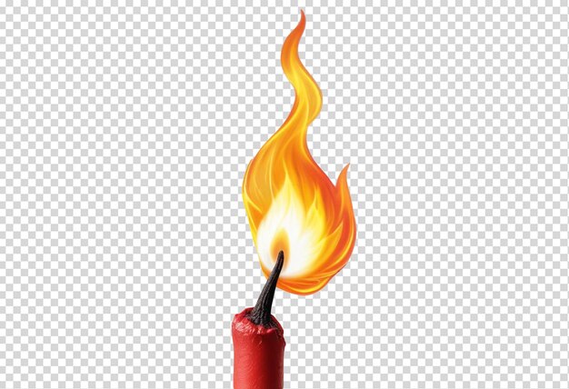 PSD intense flame on red dynamite stick