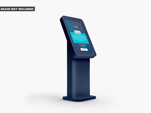 PSD interactive digital kiosk mockup