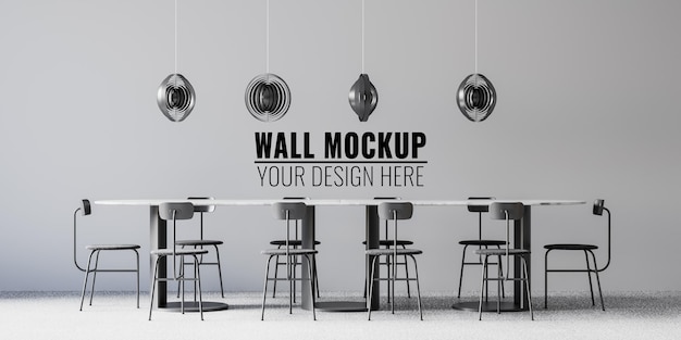 Interior Coffee Shop Wall Mockup