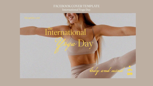 PSD international yoga day facebook cover template