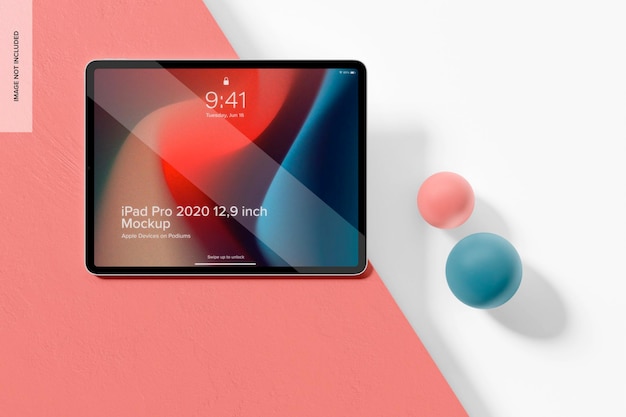 iPad Pro 2020 Mockup, Top View