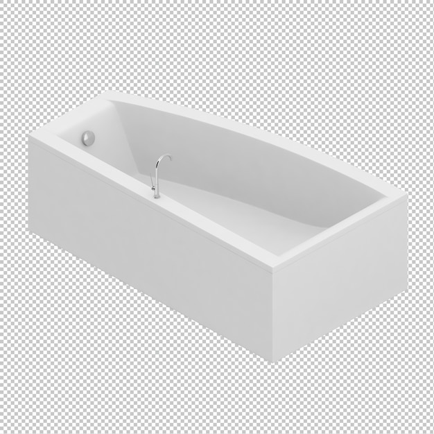 PSD isometric bathtub