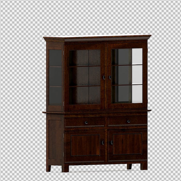  Isometric cabinet 3D render