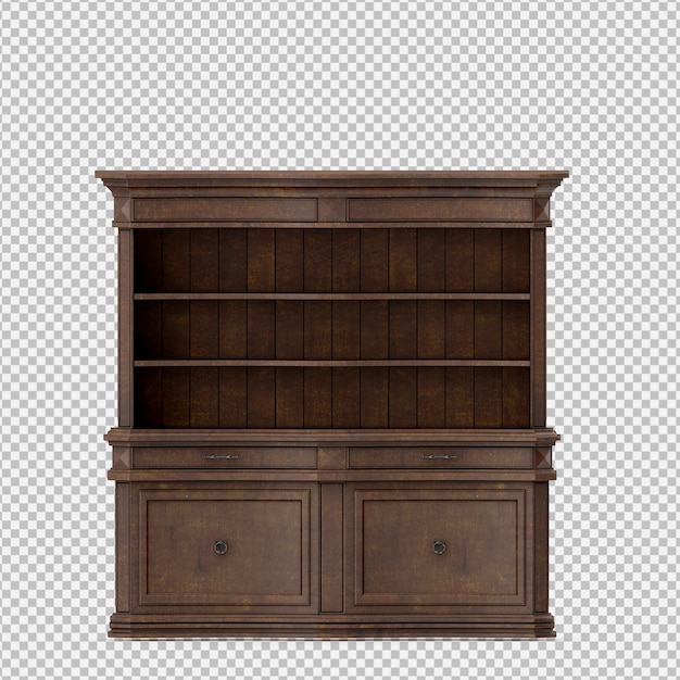  Isometric cabinet 3D render