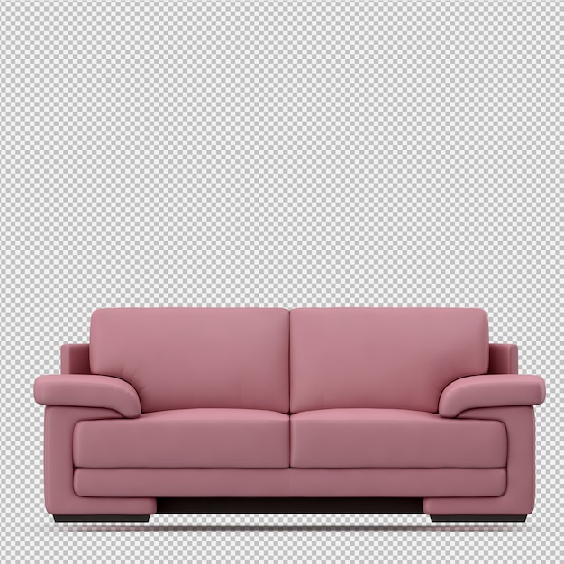 Isometric sofa 3D render