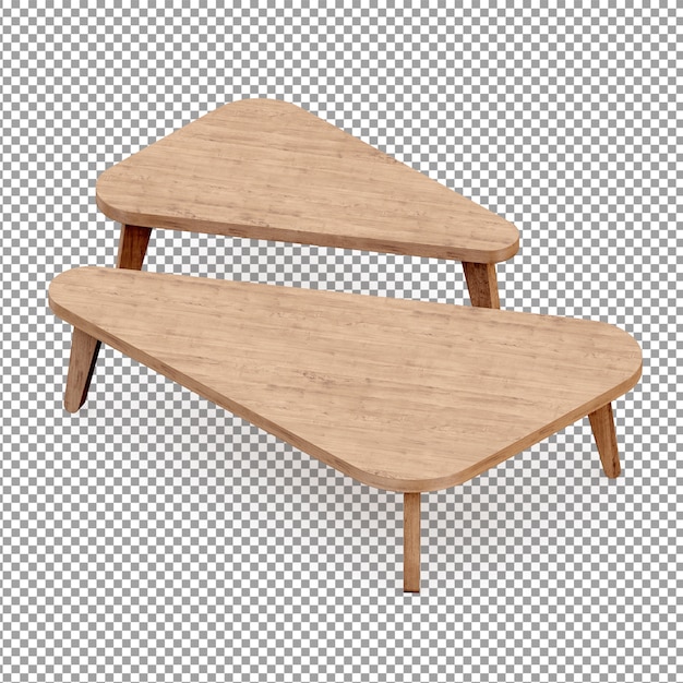 Isometric wooden tables