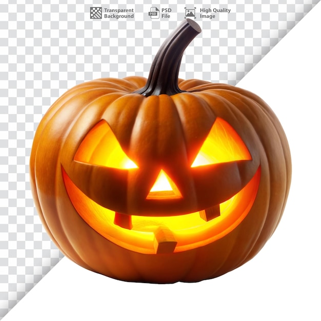 Jackolantern z błyszczącym uśmiechem symbolizującym uroczystości Halloween