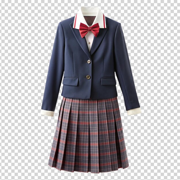 Japanese school uniform Isolated on white background