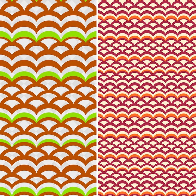 PSD japanese wave pattern known as seigaiha created with layered creative abstract geometric vector