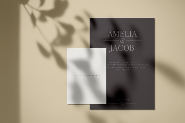 PSD join us to celebrate invitation card mockup